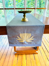 Signature Lotus Table runner ( Slate Grey & Gold )