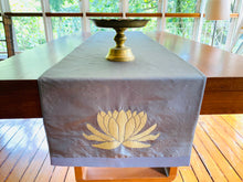 Signature Lotus Table runner ( Slate Grey & Gold )