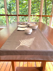 Senijari Fern Table runner in  ( Grey and Silver)