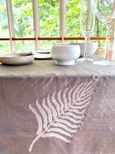 Senijari Fern Table runner in  ( Grey and Silver)