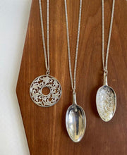 Silver spoon pendant with chain